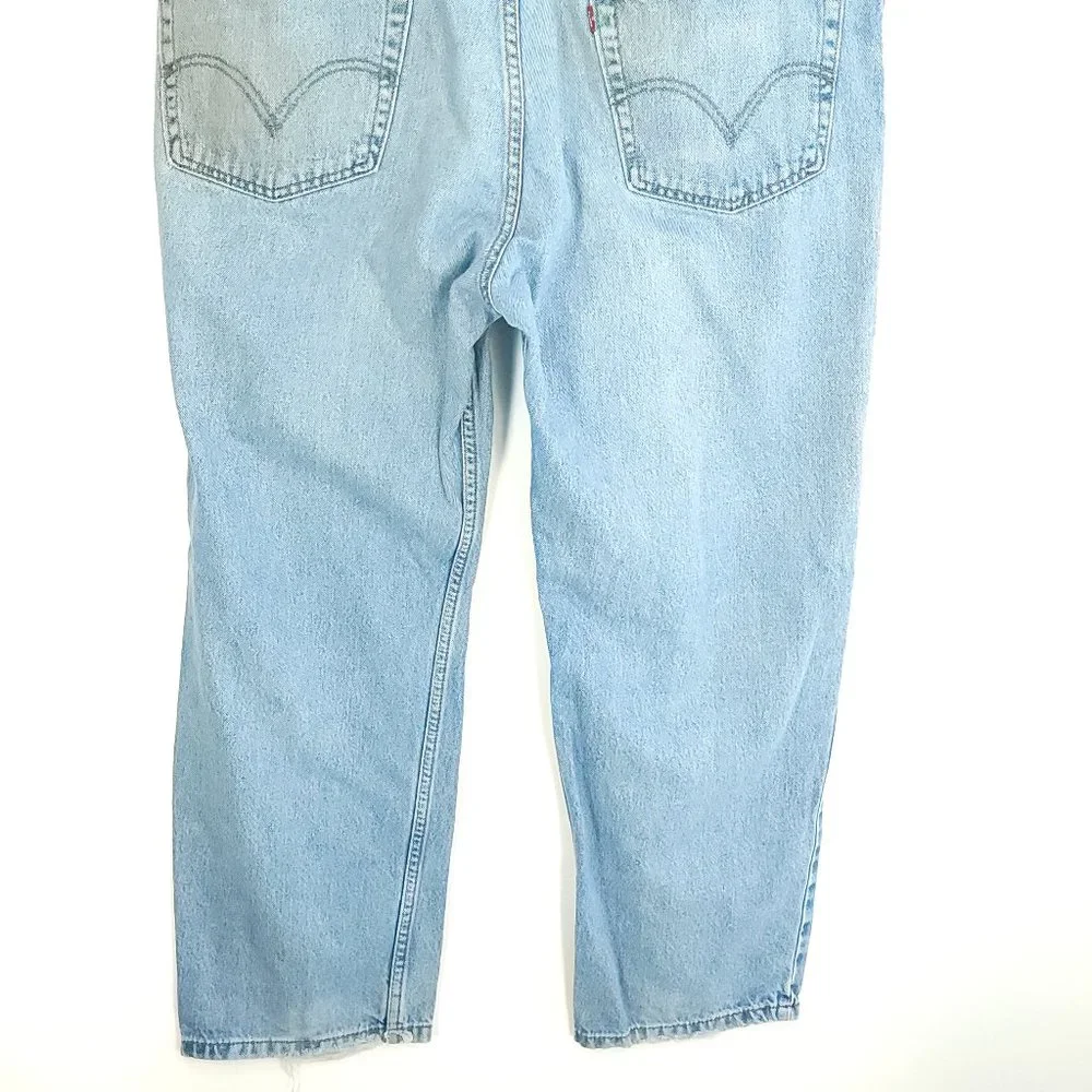 Levi's Jeans Men's 42x30 550 Relaxed Fit Blue Denim Faded Distressed - Picture 7 of 15